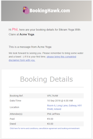Booking system