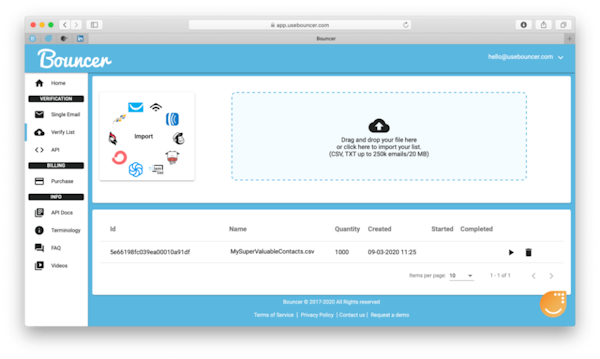 Bouncer add email addresses