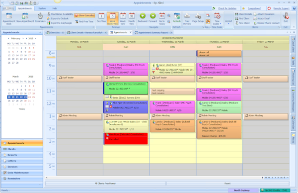 View appointments