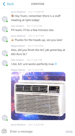 Broadly built-in chat