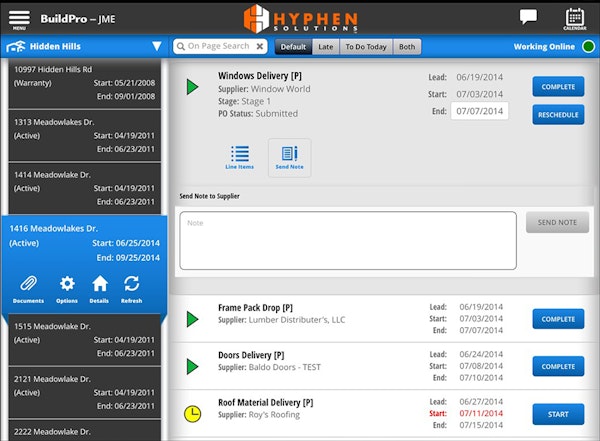 BuildPro scheduling