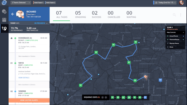 Locus MotionTrack fleet activity