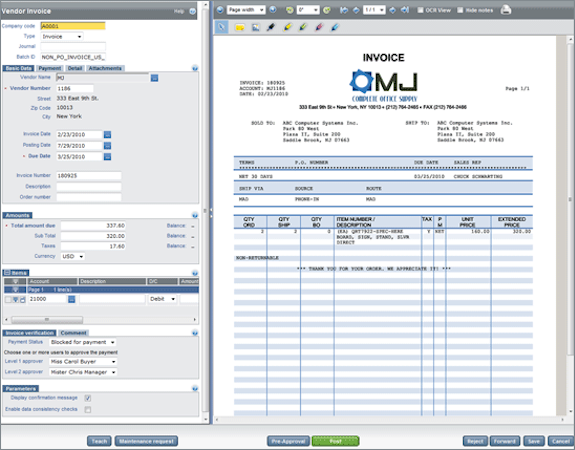 Esker invoice management
