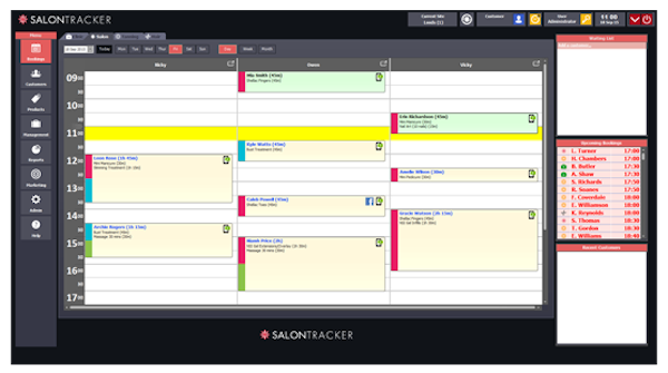 Salon Tracker scheduling
