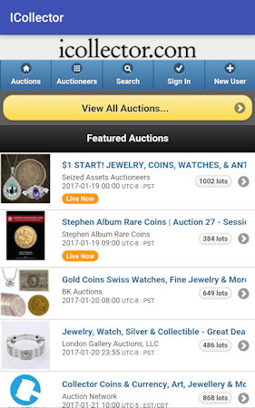 Live Auction Software featured auctions