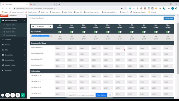 Aiosell rate configuration