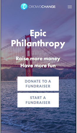 CrowdChange donate or start a fundraiser