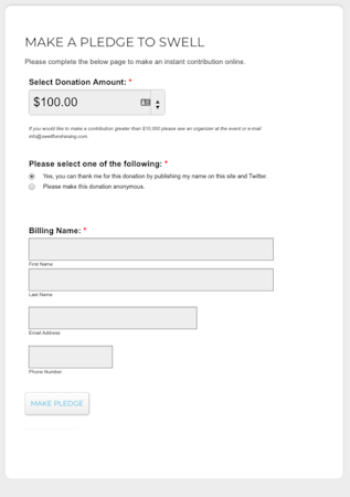 Swell Fundraising make a pledge