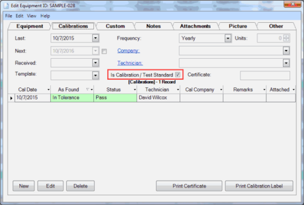 Calibration Control activating sign-in mode