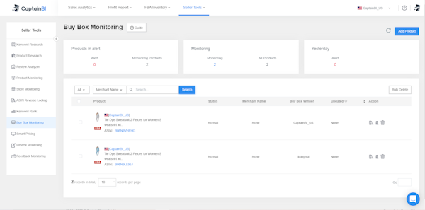 Captain BI buy box monitoring tool