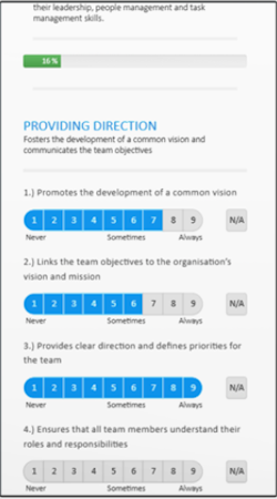 Multirater Surveys respondent experience screenshot