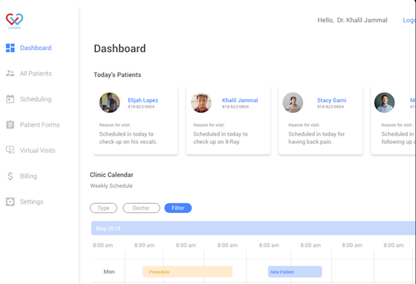 Ambula EMR cloud-based dashboard