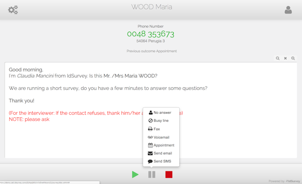 Voice surveys
