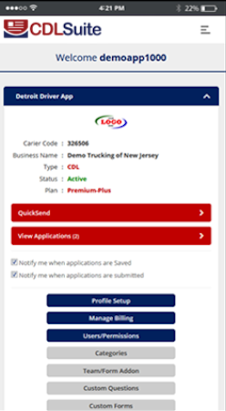 CDLSuite mobile access