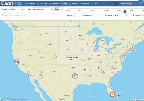 ChartHop multi-location teams