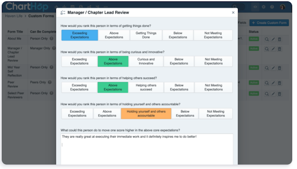 ChartHop performance review