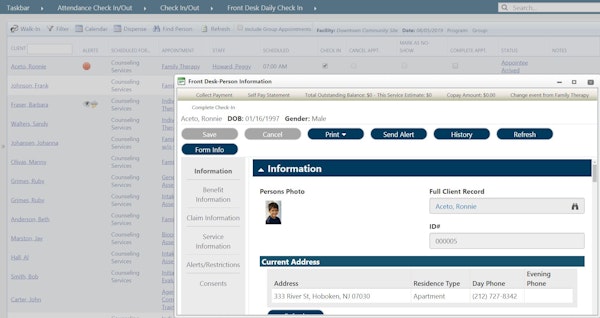 Interactive multi-functional check-in screen