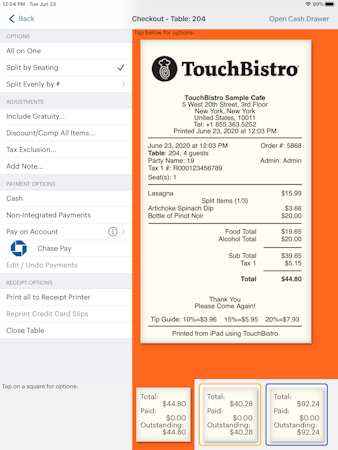 TouchBistro Check Out