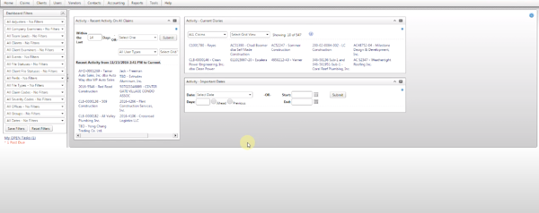 ClickClaims activity tracking