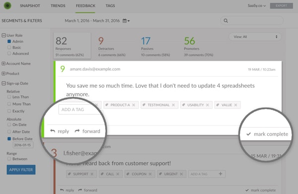Closed-loop feedback management