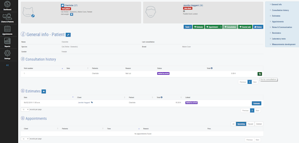 Consultation history