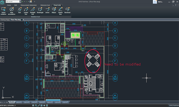DWG FastView cloud annotation