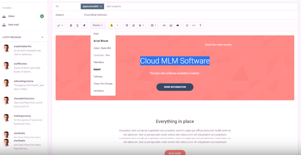 Cloud MLM Software compose mail