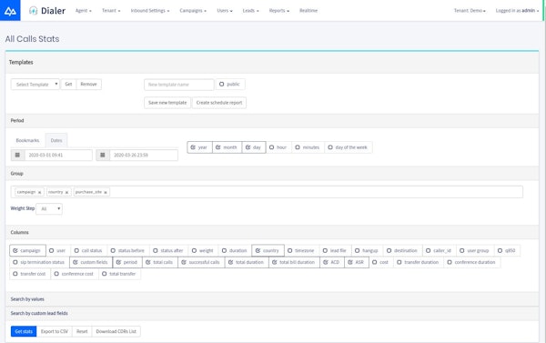 CommPeak Dialer call analytics