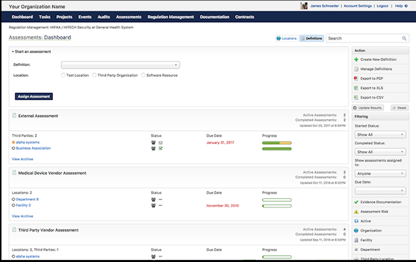 ComplyAssistant vendor management
