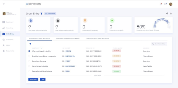 Conexiom dashboard