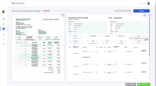 Conexiom purchase order template