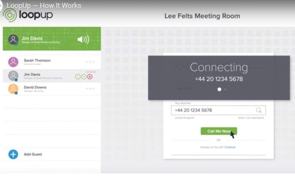 LoopUp connecting call