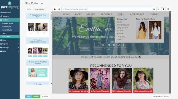 Content site editor