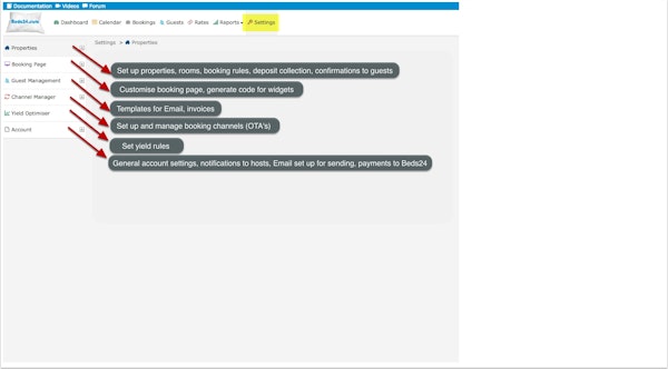 Control panel settings