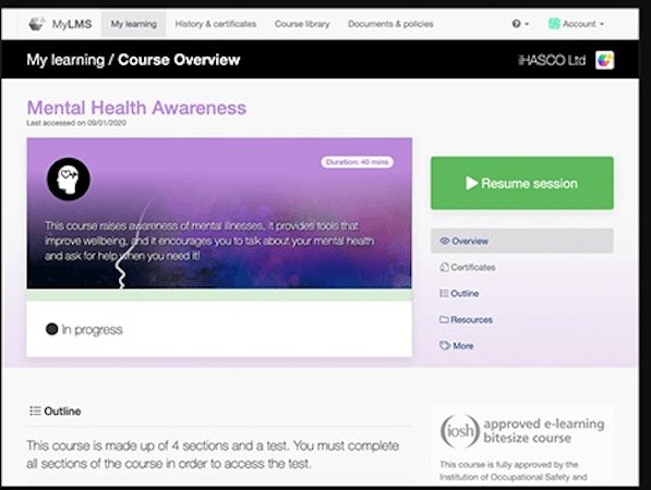 iHASCO course overview