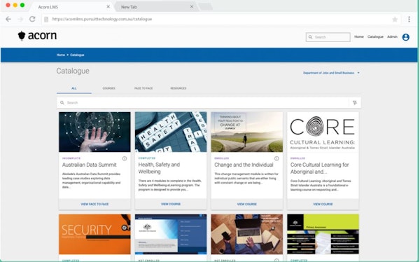 Acorn courses catalog