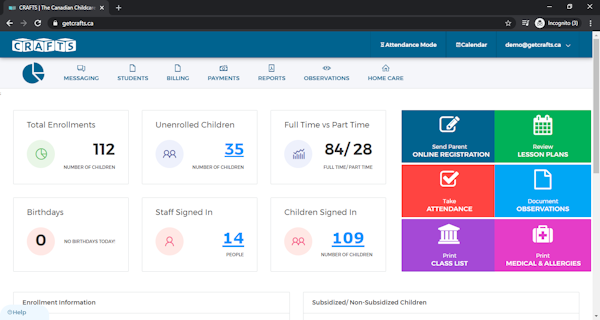 CRAFTS dashboard
