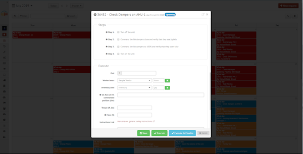 Create instruction sets for preventative maintenance
