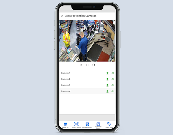 C-Store Office lost prevention camera view