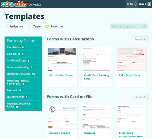 Cognito Forms customizable templates