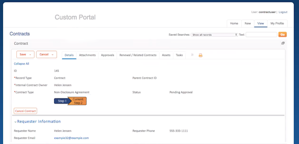 Contract portal