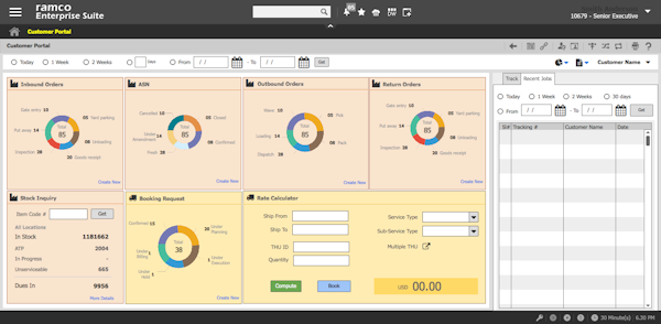 Ramco customer portal dashboard