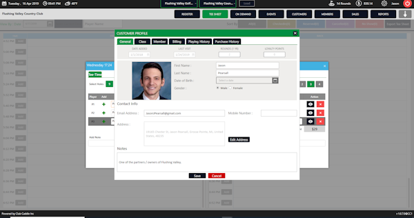 Club Caddie customer profiles