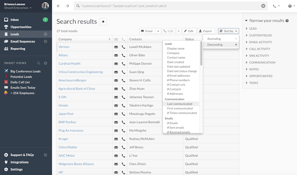 Customize search