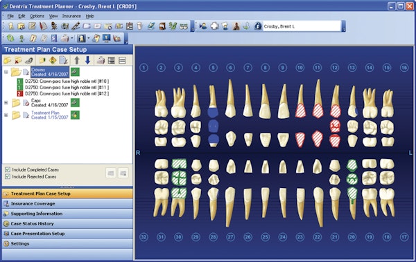 Dentrix treatment planner
