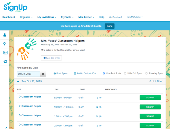 SignUp.com classroom helper