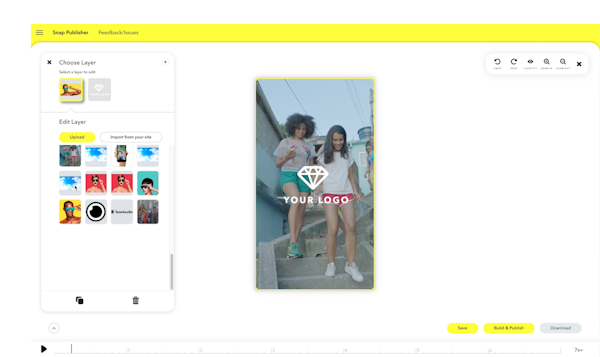 Snapchat choose layer
