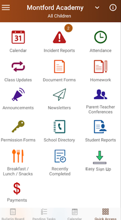 SchoolCues quick access