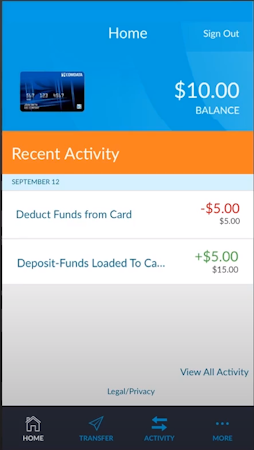 ASAP by Comdata recent payment activity
