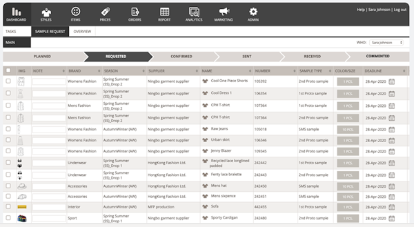 Delogue PLM sample requests